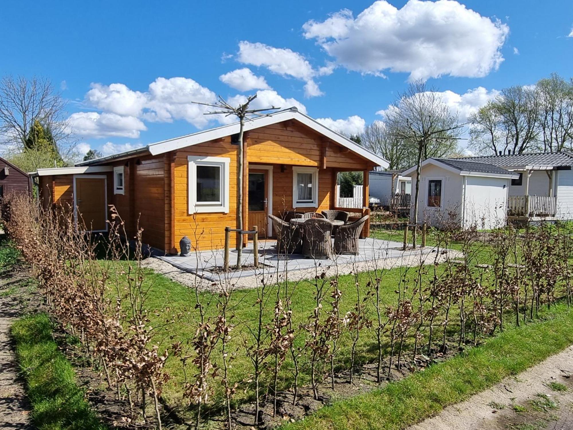 Nieuw - Luxe Blokhut Chalet In Bosrijke Omgeving Anloo المظهر الخارجي الصورة